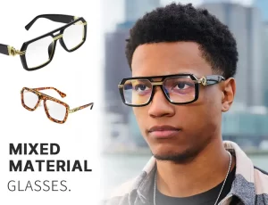 Bold Glasses Frames Mixed-Material