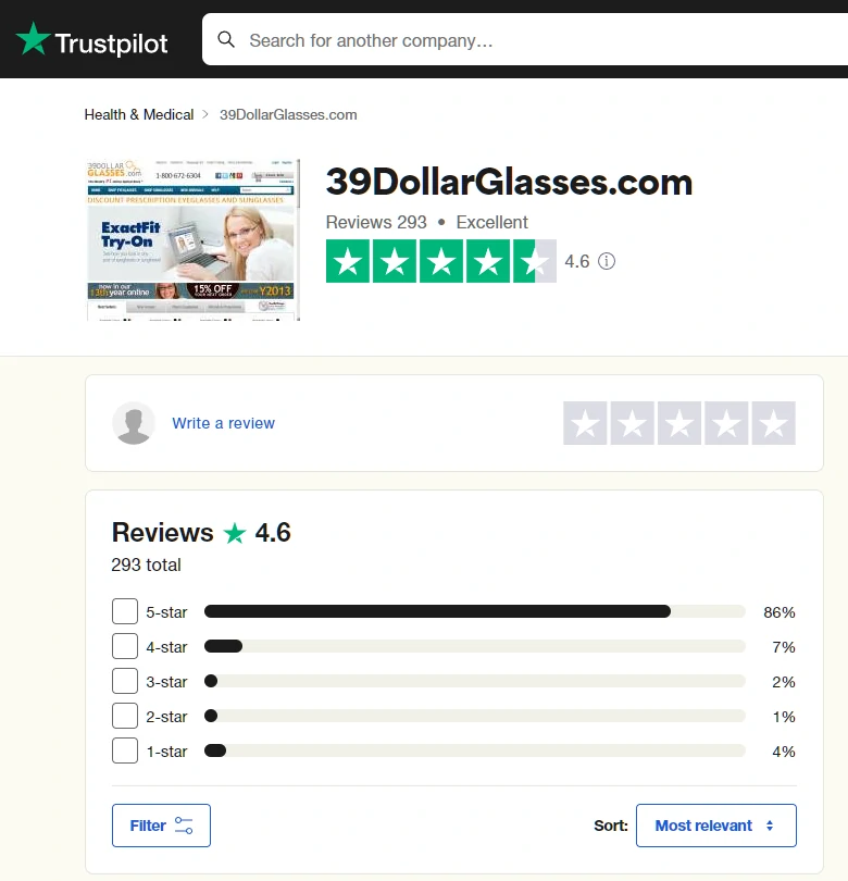 39DollarGlasses-Review-trustpilot